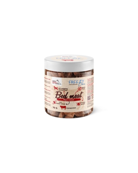 Freezy Pure Liofilizowane Mięso Wołowe 70g Freezy Pure Liofilizowane Mięso Wołowe 70g
