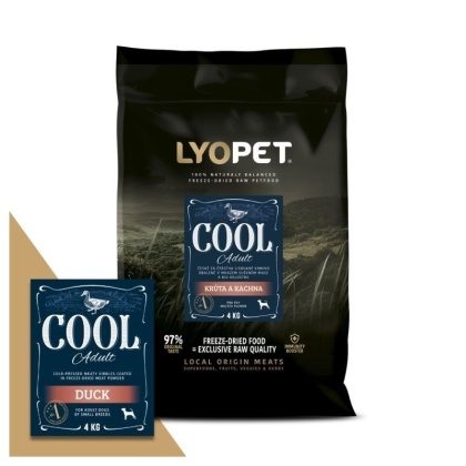 LyoPet Karma Tłoczona Adult Małe Psy - Kaczka i Indyk 4kg